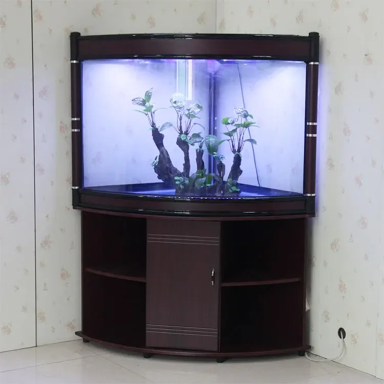 Living room triangular fan shaped against the corner of the wall large medium-sized ecological water-free goldfish tank
Living room triangular fan shaped against the corner of the wall large medium-sized ecological water-free goldfish tank