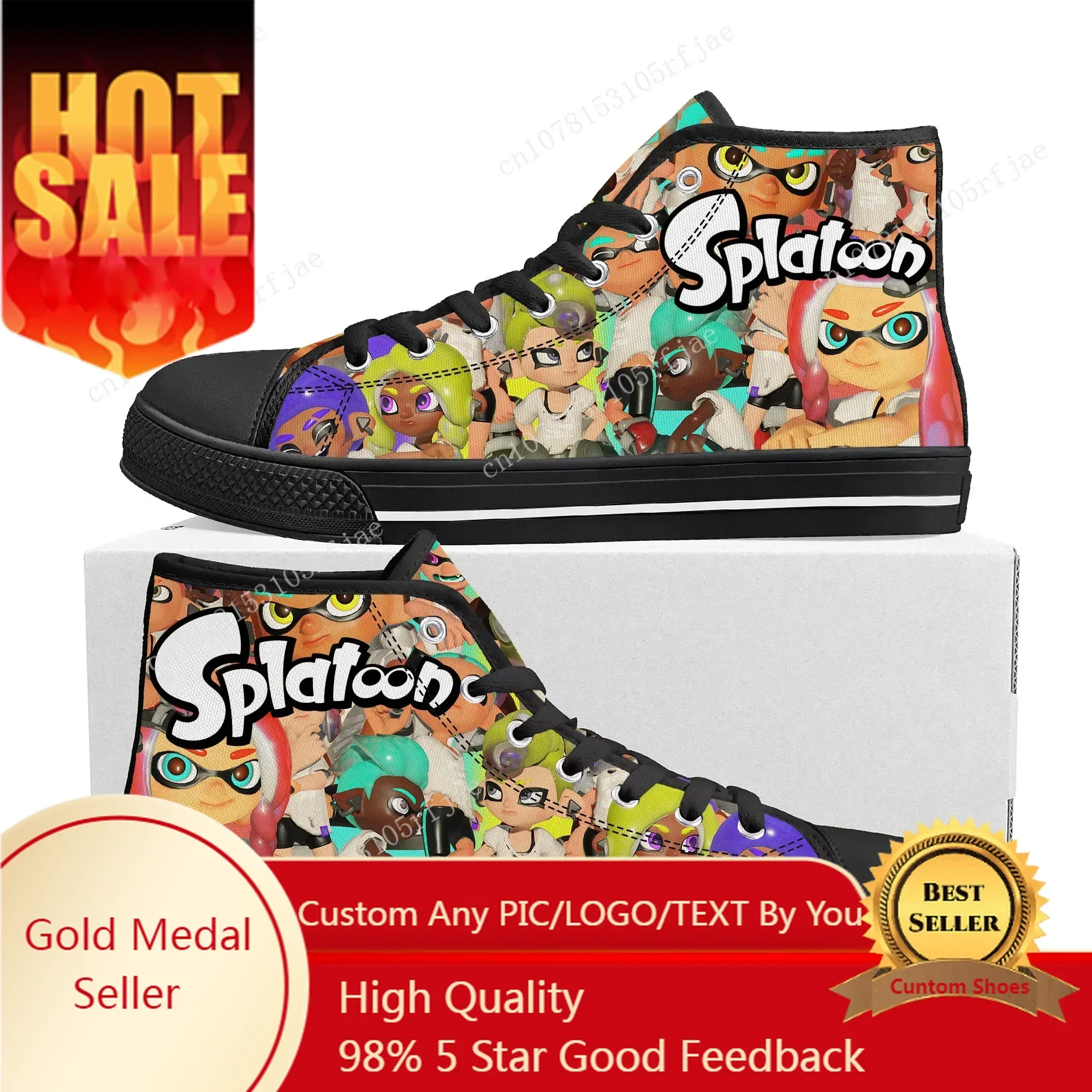 Anime Cartoon Game Splatoons High Top Sneakers Men Women Teenager High Quality Canvas Sneaker Fashion Custom Built Couple Shoes
Anime Cartoon Game Splatoons High Top Sneakers Men Women Teenager High Quality Canvas Sneaker Fashion Custom Built Couple Shoes