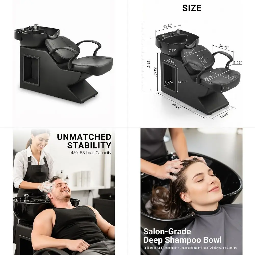 Ceramic Bowl Shampoo Chair, Adjustable Backwash Sink, Hair Stylist Barber Chairs for Salon Beauty Spa Tattoo Unit Station 9051
Ceramic Bowl Shampoo Chair, Adjustable Backwash Sink, Hair Stylist Barber Chairs for Salon Beauty Spa Tattoo Unit Station 9051