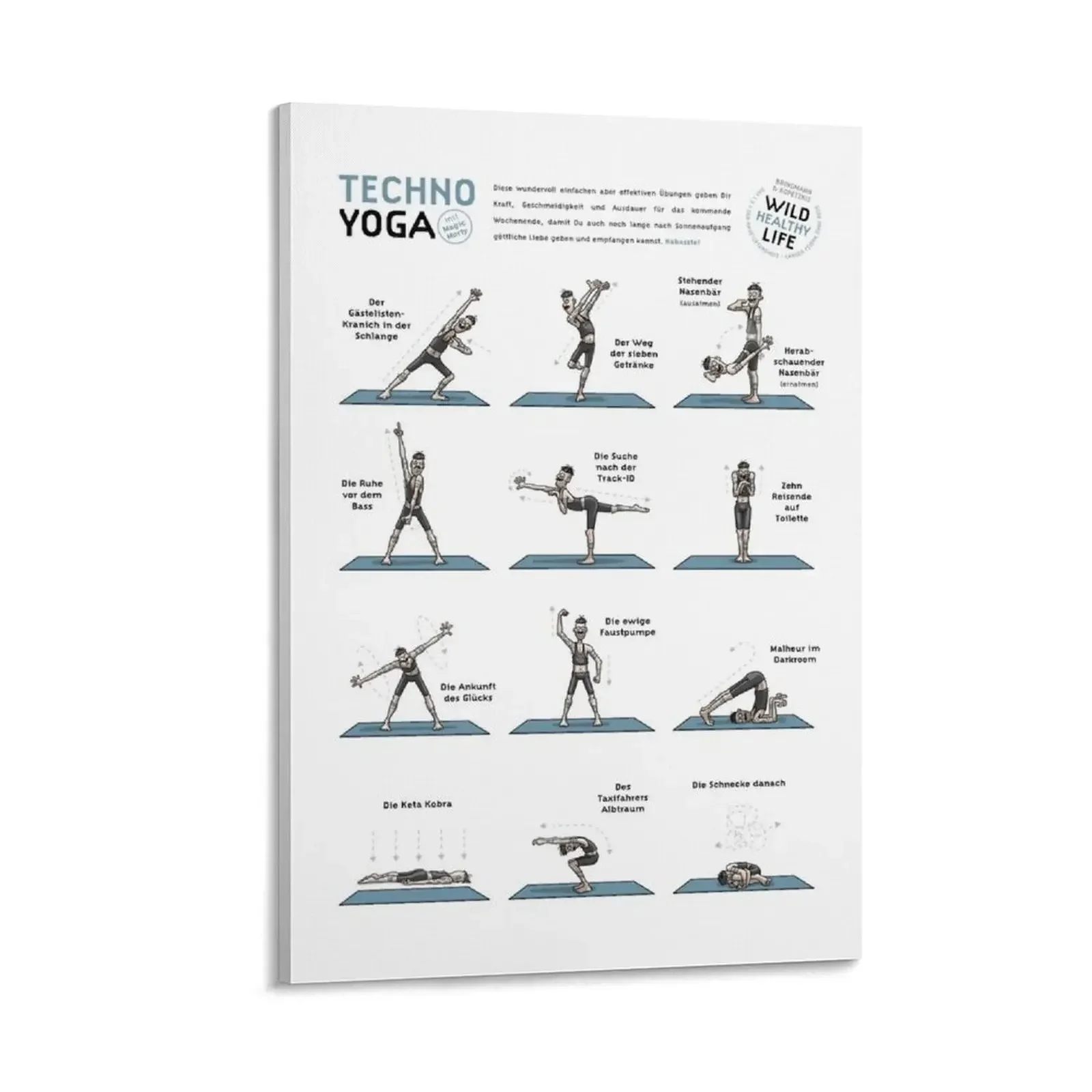 Techno Yoga (German) Canvas Painting wall decoration nordic home decor decorative items for home
Techno Yoga (German) Canvas Painting wall decoration nordic home decor decorative items for home