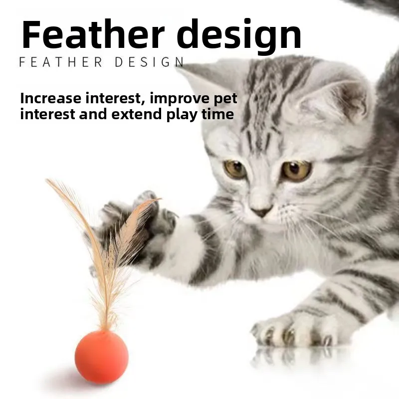 Pet Cat Toy Ball Bouncy Ball Chicken Feather Bouncing Ball Cat Stick Toy Cat Self-pleasure Relief Supplies
Pet Cat Toy Ball Bouncy Ball Chicken Feather Bouncing Ball Cat Stick Toy Cat Self-pleasure Relief Supplies