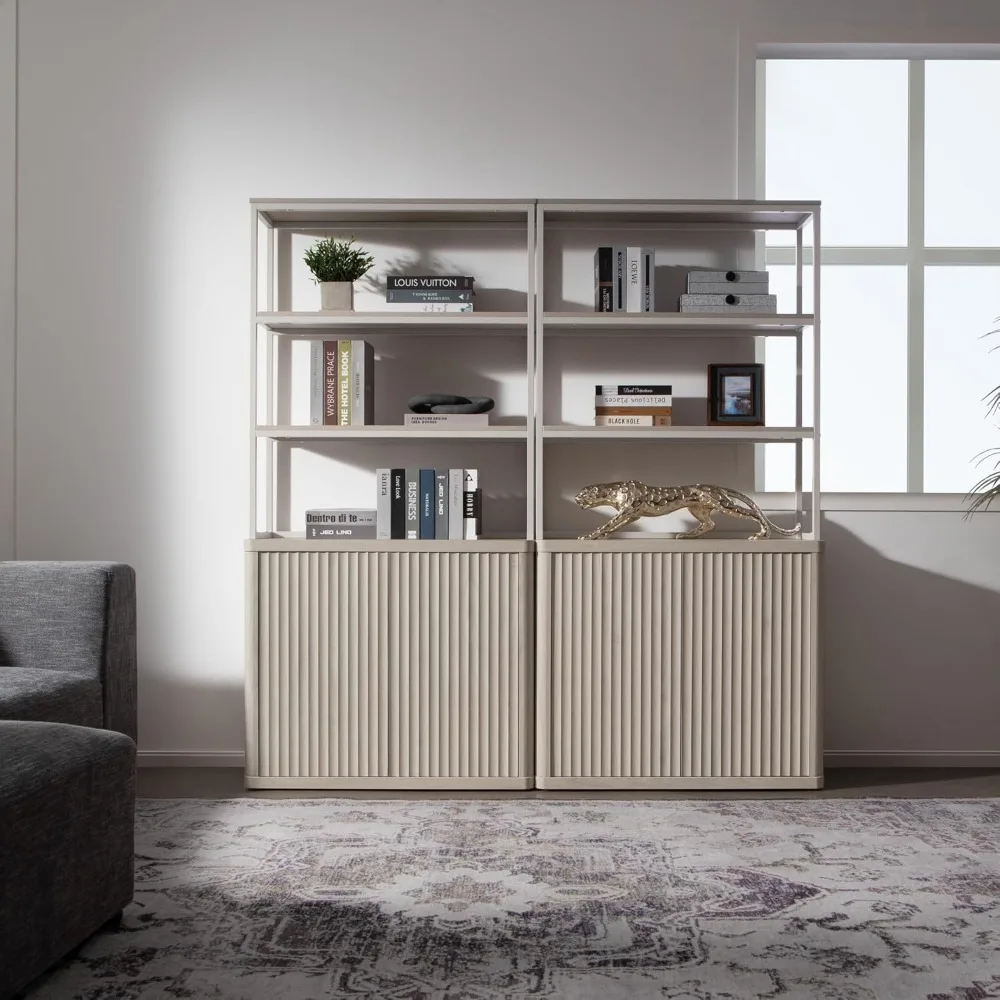 Book Shelf Fluted Bookshelf 71" Tall Bookcase with Doors Storage 5 Tier Modern Bookshelves Large Shelves Metal Book Cases
Book Shelf Fluted Bookshelf 71" Tall Bookcase with Doors Storage 5 Tier Modern Bookshelves Large Shelves Metal Book Cases