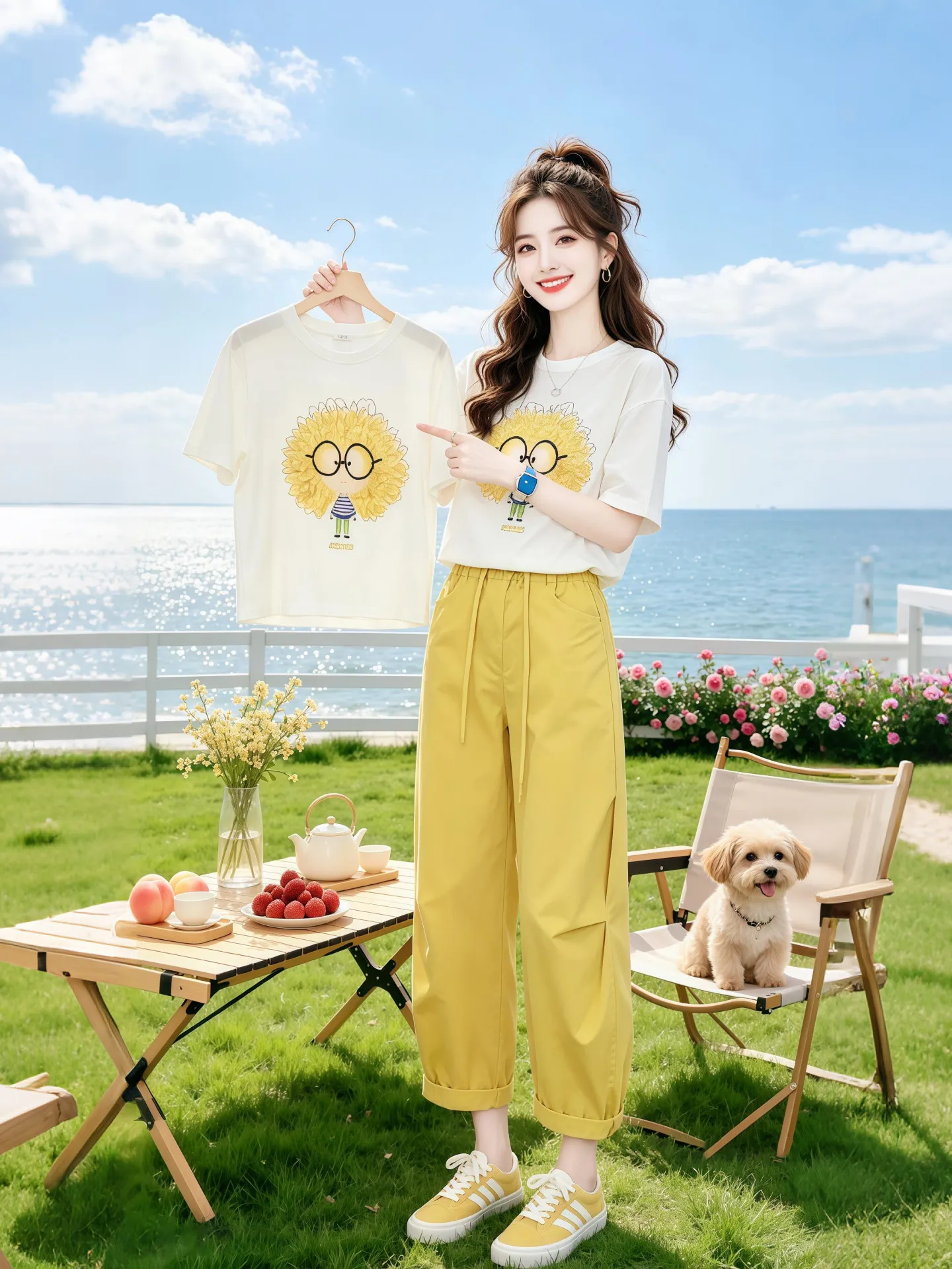 Casual Sportswear Set for Women Summer New Fashion Print Short Sleeve Soft Skin-friendly Slimming Set High Waist Pants T-shirt
Casual Sportswear Set for Women Summer New Fashion Print Short Sleeve Soft Skin-friendly Slimming Set High Waist Pants T-shirt