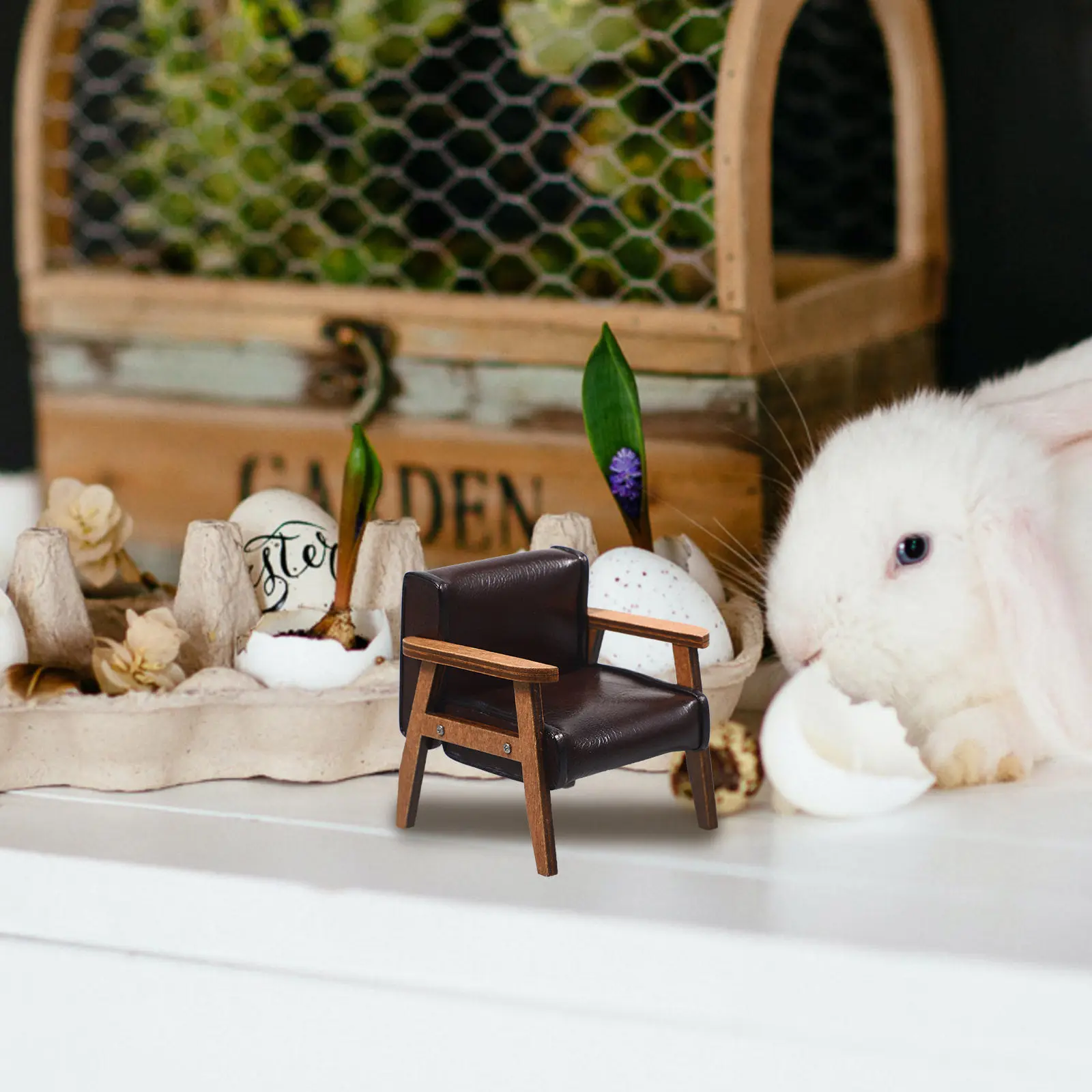 Miniature Sofa Chair Wooden Vintage Easy Store Mini House Furniture Prop for Micro Landscape Decoration
Miniature Sofa Chair Wooden Vintage Easy Store Mini House Furniture Prop for Micro Landscape Decoration