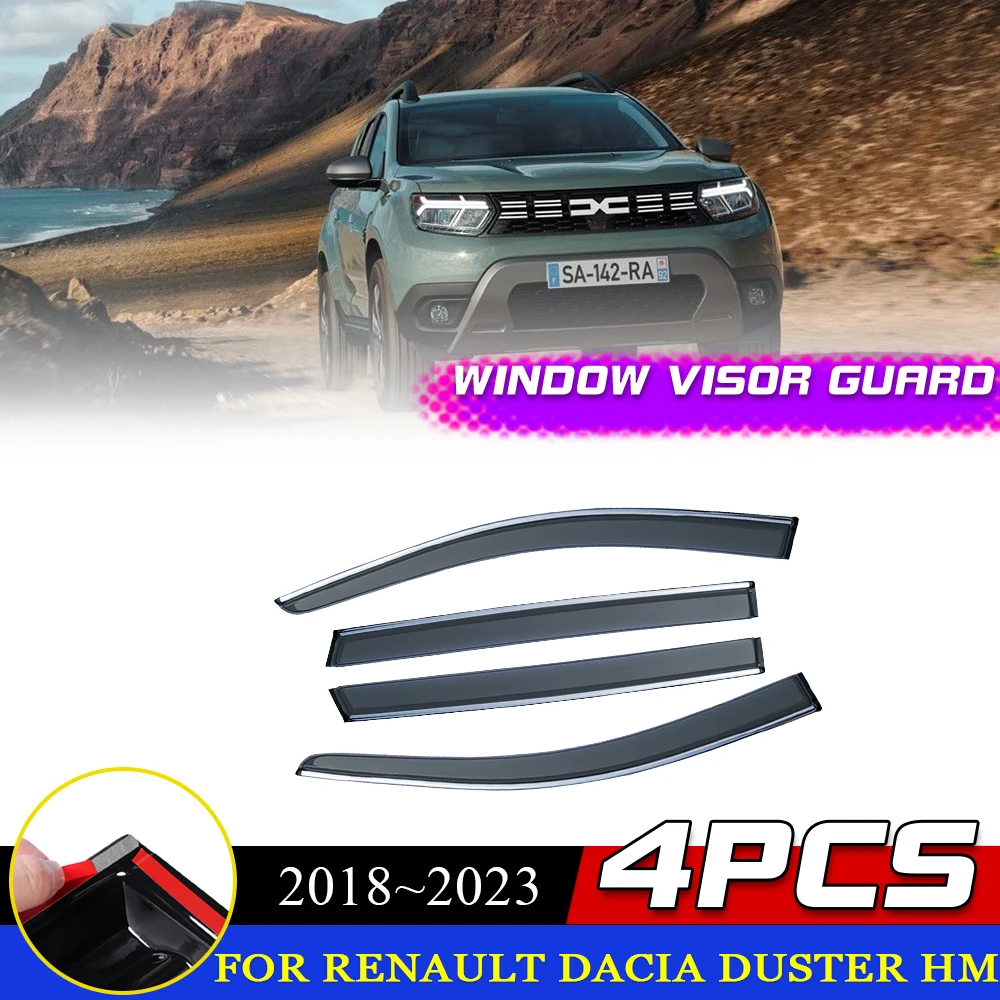 Car Windows Visor for Renault Dacia Duster HM 2018~2023 Door Smoke Deflector Vent Guards Cover Awnings Rain Eyebrow Accessories
Car Windows Visor for Renault Dacia Duster HM 2018~2023 Door Smoke Deflector Vent Guards Cover Awnings Rain Eyebrow Accessories