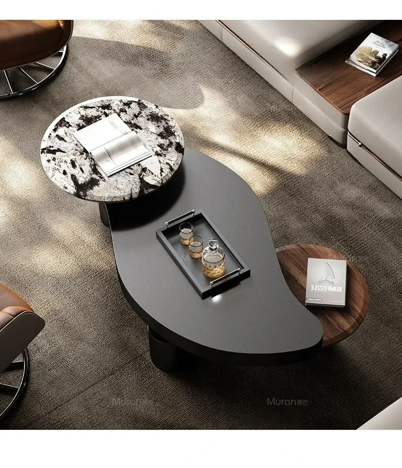Natural marble coffee table high-end Italian special-shaped coffee table large flat modern light luxury walnut
Natural marble coffee table high-end Italian special-shaped coffee table large flat modern light luxury walnut