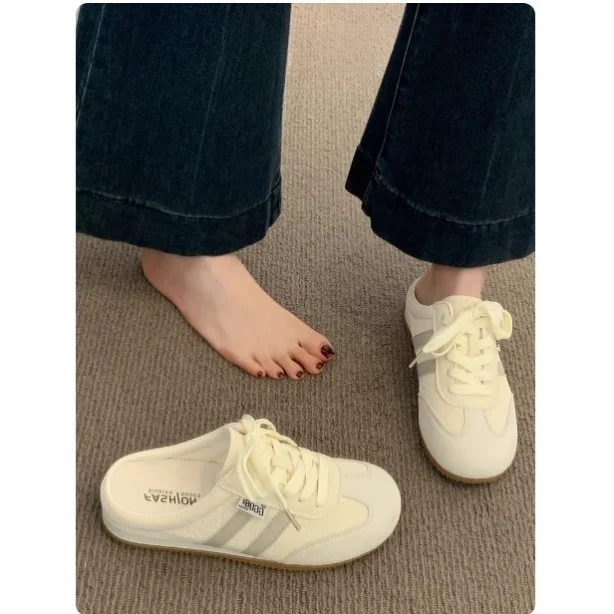 Женские летние уличные тапочки без шнуровки Trainer oes с чехлом на голову, модный плоский каблук, резиновая подошва, дышащий верх из искусственной кожи
Женские летние уличные тапочки без шнуровки Trainer oes с чехлом на голову, модный плоский каблук, резиновая подошва, дышащий верх из искусственной кожи