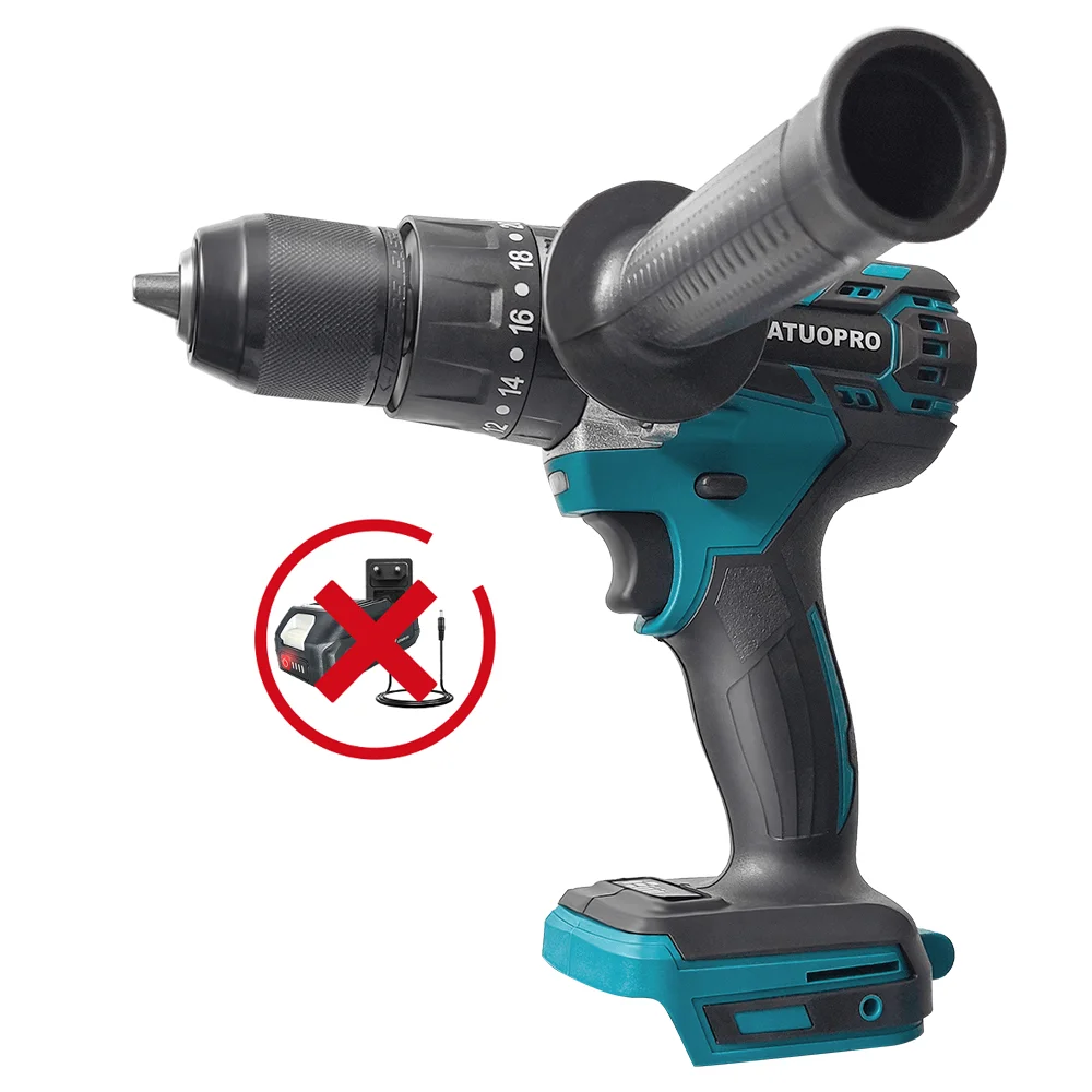 PATUOPRO 13mm Cordless Impact Drill Brushless Electric Drill Handheld Ice Drill Power Tools For Makita 18V Battery(No Battery)
PATUOPRO 13mm Cordless Impact Drill Brushless Electric Drill Handheld Ice Drill Power Tools For Makita 18V Battery(No Battery)