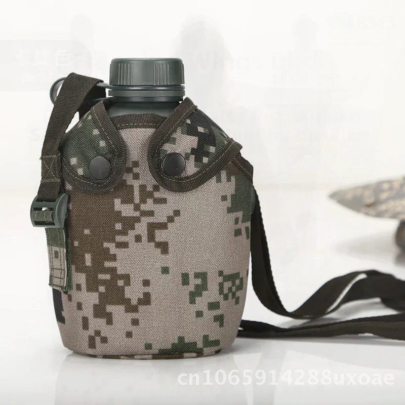 1L Portable Aluminum Kettle Camouflage Design for Military Training Outdoor Sports Water Bottle PVC Material Grass Green
1L Portable Aluminum Kettle Camouflage Design for Military Training Outdoor Sports Water Bottle PVC Material Grass Green