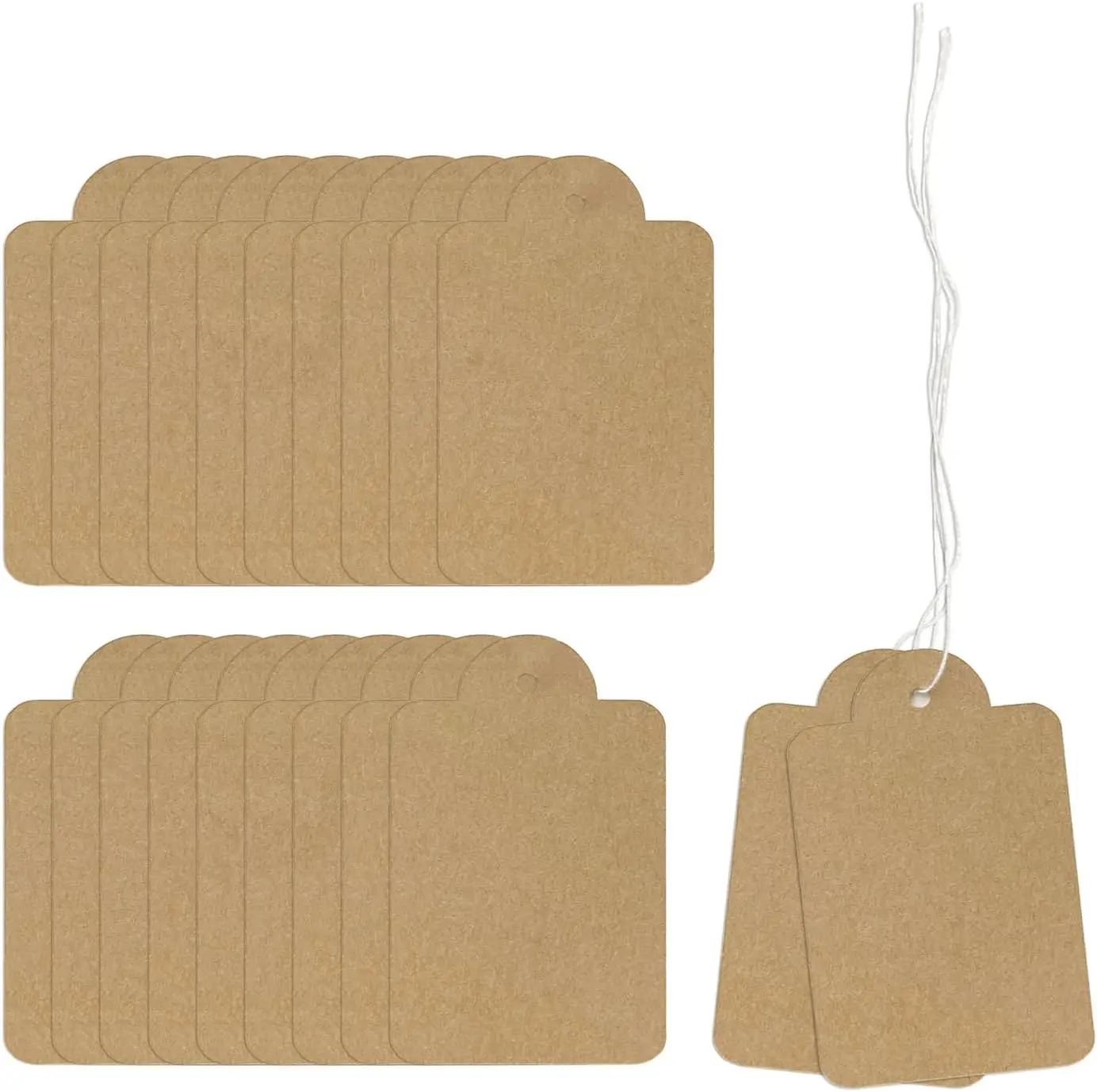 500 Blank Kraft Paper Tags with String, 1.9x1.2in, for Jewelry Clothing Crafts
500 Blank Kraft Paper Tags with String, 1.9x1.2in, for Jewelry Clothing Crafts