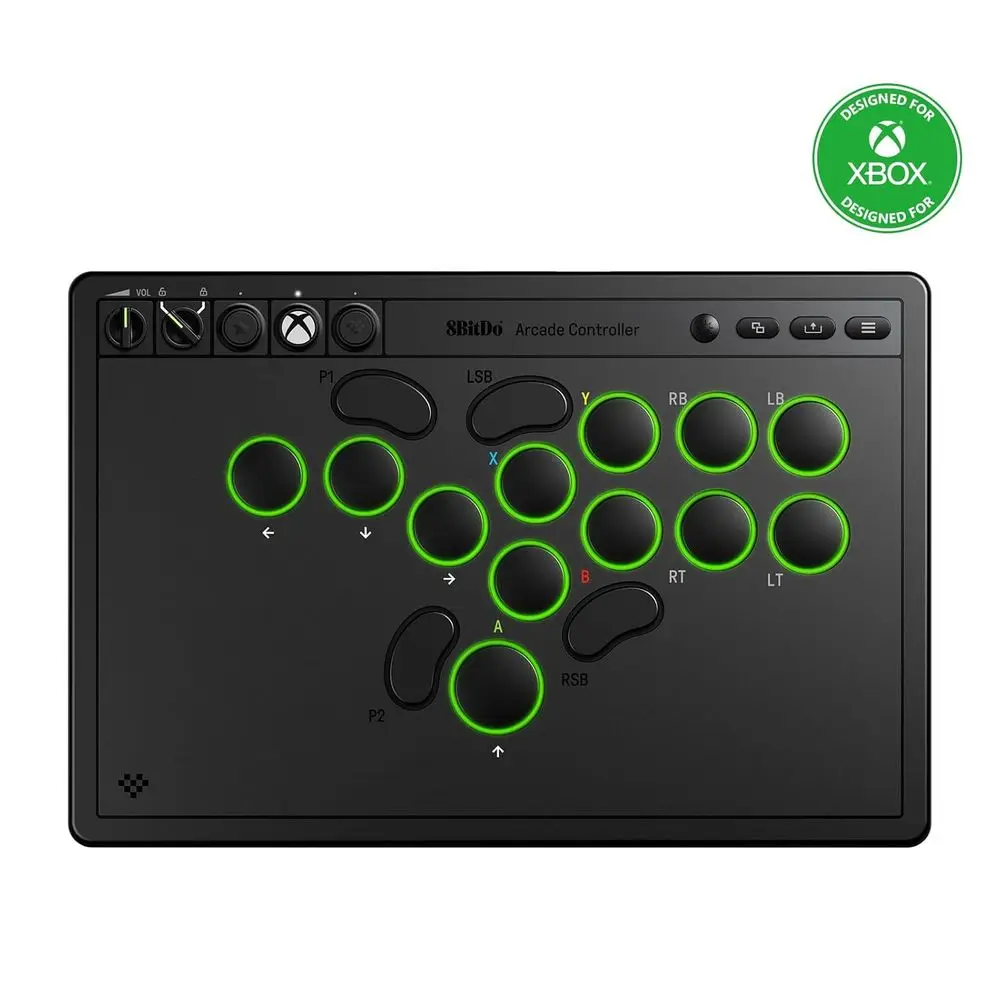 Wireless Arcade Controller with Mechanical Switches, RGB Lighting, and Programmable Buttons for Xbox Series X|S, One, and PC
Wireless Arcade Controller with Mechanical Switches, RGB Lighting, and Programmable Buttons for Xbox Series X|S, One, and PC