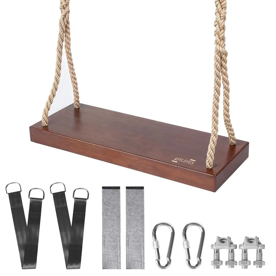 Wood Hanging Seat, 22 x 8 x 2 Cedar Wooden Tree Swing for Adults amp Kids, 440 lb Capacity, Adjustable 57 ft Rope, Classic Heav
Wood Hanging Seat, 22 x 8 x 2 Cedar Wooden Tree Swing for Adults amp Kids, 440 lb Capacity, Adjustable 57 ft Rope, Classic Heav