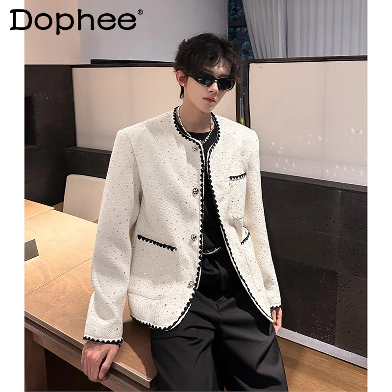 Men's 2025 Autumn New Small Fragrant Jackets Men's High-end Sequin Starry Sky Fashion Loose Coats Contrast Color Jackets Tops
Men's 2025 Autumn New Small Fragrant Jackets Men's High-end Sequin Starry Sky Fashion Loose Coats Contrast Color Jackets Tops