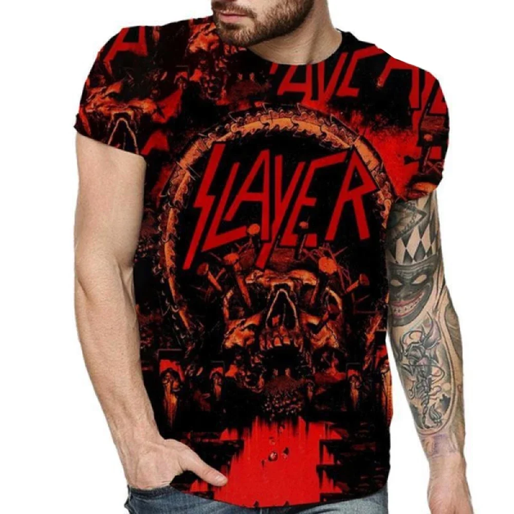 Men's Latest Print T-shirt Men's Casual Short Sleeve Crew Neck T-shirt Slayer Hip-hop Funny Unisex Skull T-shirt men clothing
Men's Latest Print T-shirt Men's Casual Short Sleeve Crew Neck T-shirt Slayer Hip-hop Funny Unisex Skull T-shirt men clothing