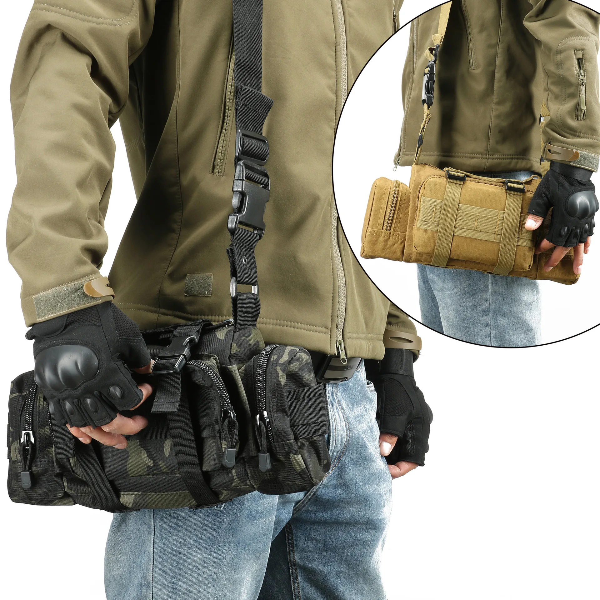 Outdoor fanny pack multi-functional tactical 3p magic fanny pack hanging shoulder men's and women's sports cycling oblique span
Outdoor fanny pack multi-functional tactical 3p magic fanny pack hanging shoulder men's and women's sports cycling oblique span