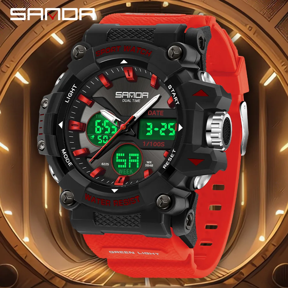 SANDA Women's Sports Watch for Men Quartz Digital Dual Display Watches Shock Water Resistant Camping GYM Wristwatch 9W6225
SANDA Women's Sports Watch for Men Quartz Digital Dual Display Watches Shock Water Resistant Camping GYM Wristwatch 9W6225
