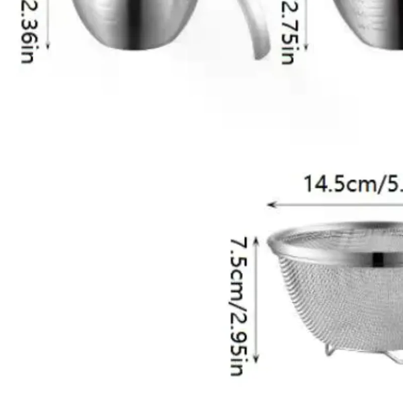 Stainless Steel Mixing Bowl Set 1 2 3 4PCS with Handle Measurement Scale Filter Ideal for Mixing Eggs Cream
Stainless Steel Mixing Bowl Set 1 2 3 4PCS with Handle Measurement Scale Filter Ideal for Mixing Eggs Cream