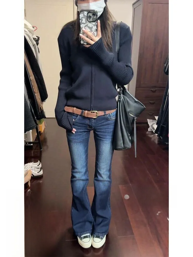 Low Waist Bell Bottom Denim Jeans Women's Vintage Washed Summer New Thin Straight Leg Zipper Closure Pure Color Shape Memory
Low Waist Bell Bottom Denim Jeans Women's Vintage Washed Summer New Thin Straight Leg Zipper Closure Pure Color Shape Memory