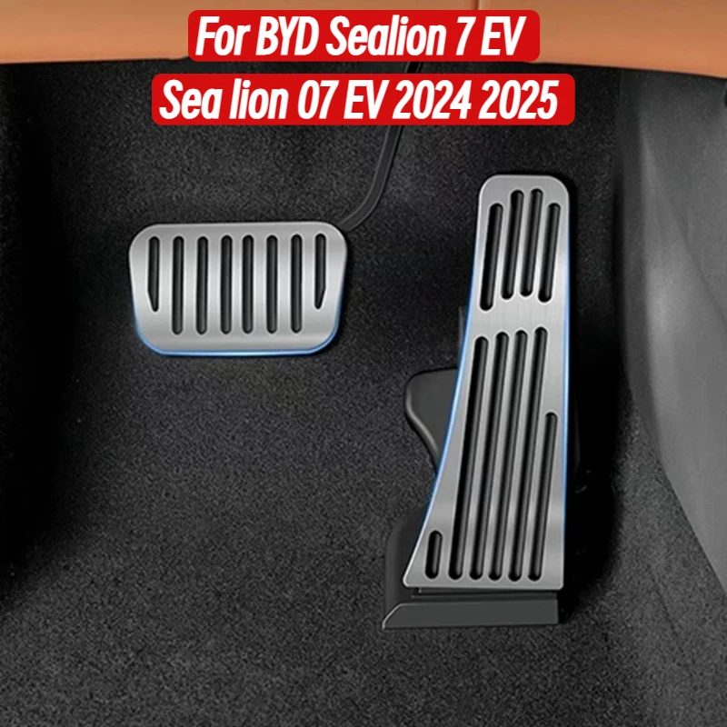 For BYD Sealion 7 EV Sea lion 07 EV 2024 2025 Silvery Car Brake Pedals Cover Non Slip Pads Interior Decoration Cover Accessories
For BYD Sealion 7 EV Sea lion 07 EV 2024 2025 Silvery Car Brake Pedals Cover Non Slip Pads Interior Decoration Cover Accessories