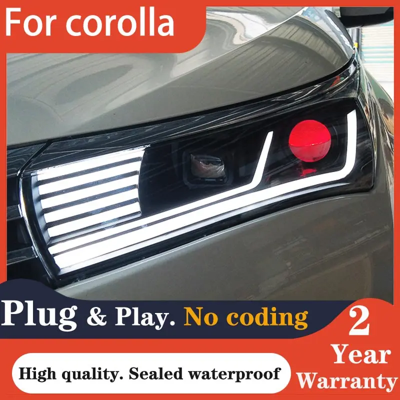 Автомобильный Стайлинг для Toyota Corolla передняя фара 2014-2016 Corolla DRL динамический сигнал поворота луч дальнего света
Автомобильный Стайлинг для Toyota Corolla передняя фара 2014-2016 Corolla DRL динамический сигнал поворота луч дальнего света