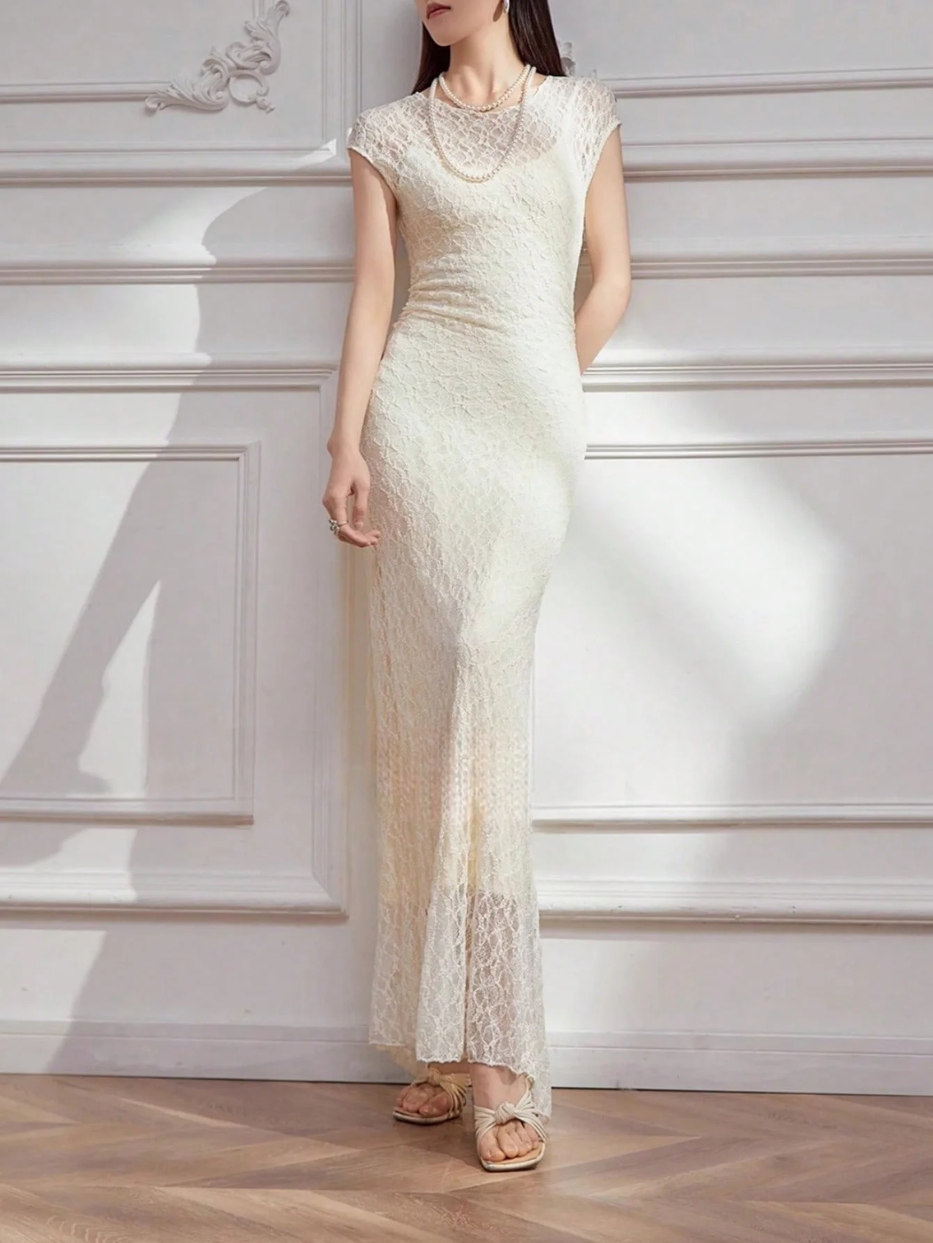 France Gentle Elegant Mesh Lace Two Pieces Sets Women Dress Spring Summer Casual Sling Bodycon Dresses Prom Evening Party Gown
France Gentle Elegant Mesh Lace Two Pieces Sets Women Dress Spring Summer Casual Sling Bodycon Dresses Prom Evening Party Gown