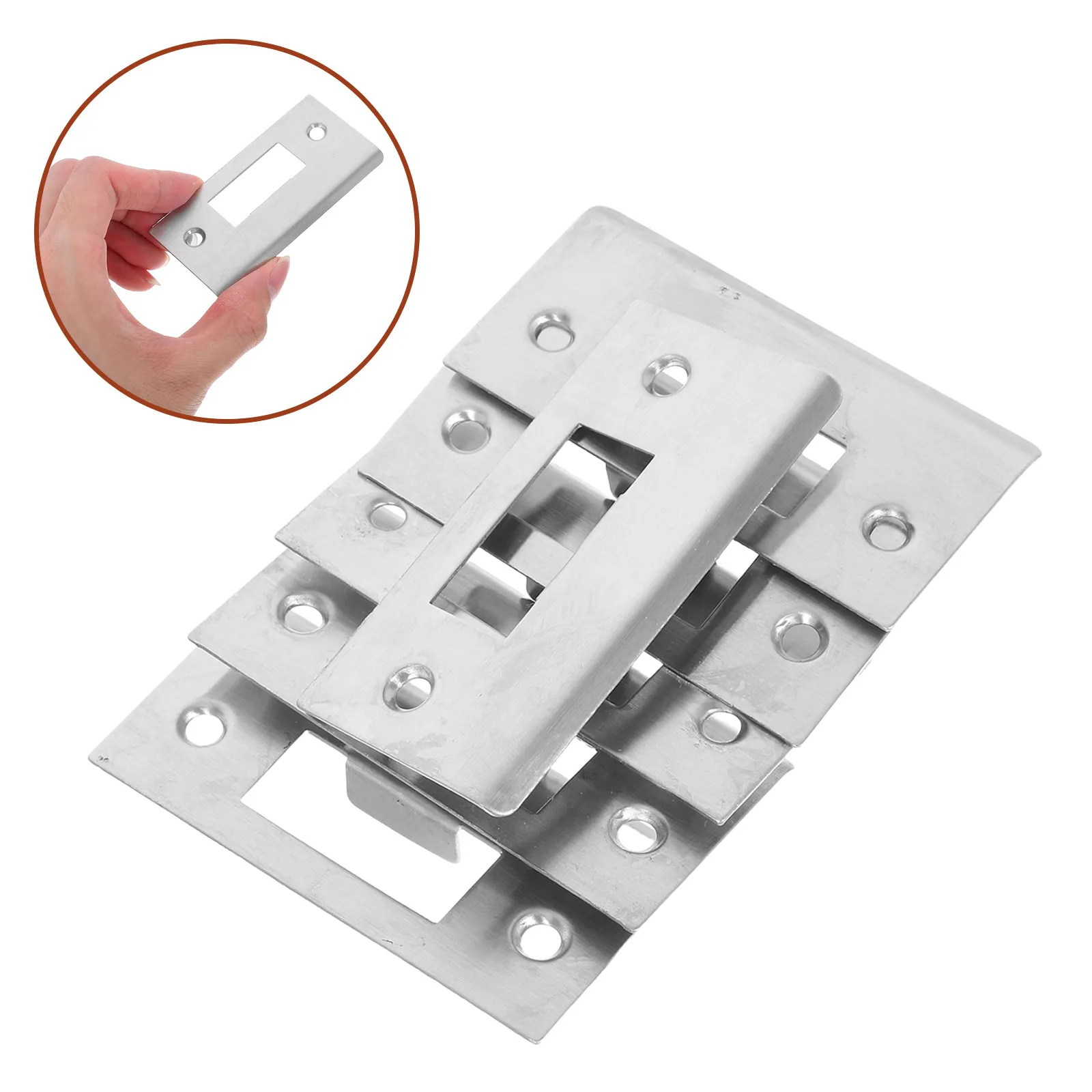 6Pcs Door Latch Strike Plate Stainless Steel 315x157inch Universal Fit Mortise Lock Reinforcement Plate for Residential
6Pcs Door Latch Strike Plate Stainless Steel 315x157inch Universal Fit Mortise Lock Reinforcement Plate for Residential