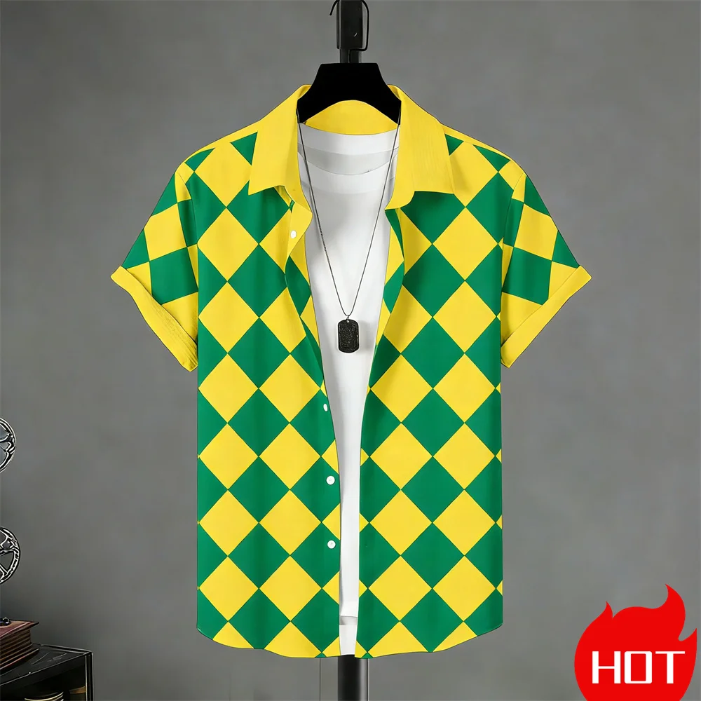 Summer men's Short Sleeved Shirt Stripe Pattern Print Shirts For Man Fashion Casual Men women's Shirts Y2k Clothes For Man Shirt
Summer men's Short Sleeved Shirt Stripe Pattern Print Shirts For Man Fashion Casual Men women's Shirts Y2k Clothes For Man Shirt