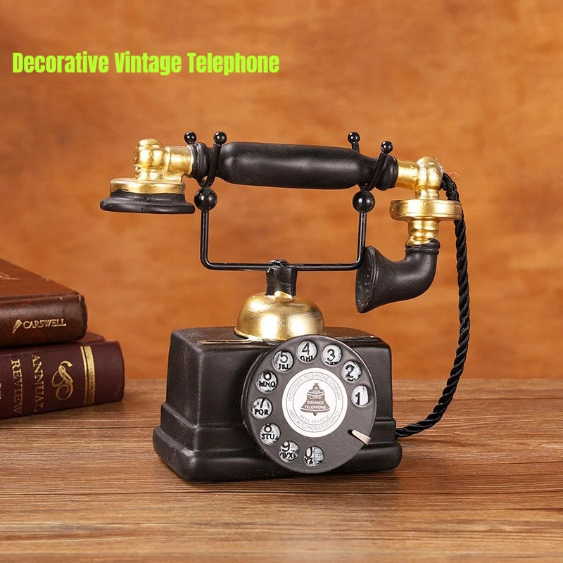 Decoration Crafts Vintage Telephone Model Miniature Retro Decor American Style Home Bar Desktop Ornament Photography Prop
Decoration Crafts Vintage Telephone Model Miniature Retro Decor American Style Home Bar Desktop Ornament Photography Prop
