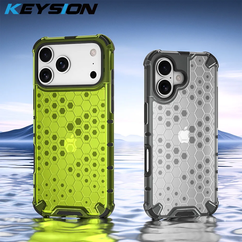 KEYSION Shockproof Armor Case for iPhone 17 Pro Max Soft Silicone+PC Transparent Honeycomb Phone Back Cover for iPhone 17 17 Air
KEYSION Shockproof Armor Case for iPhone 17 Pro Max Soft Silicone+PC Transparent Honeycomb Phone Back Cover for iPhone 17 17 Air