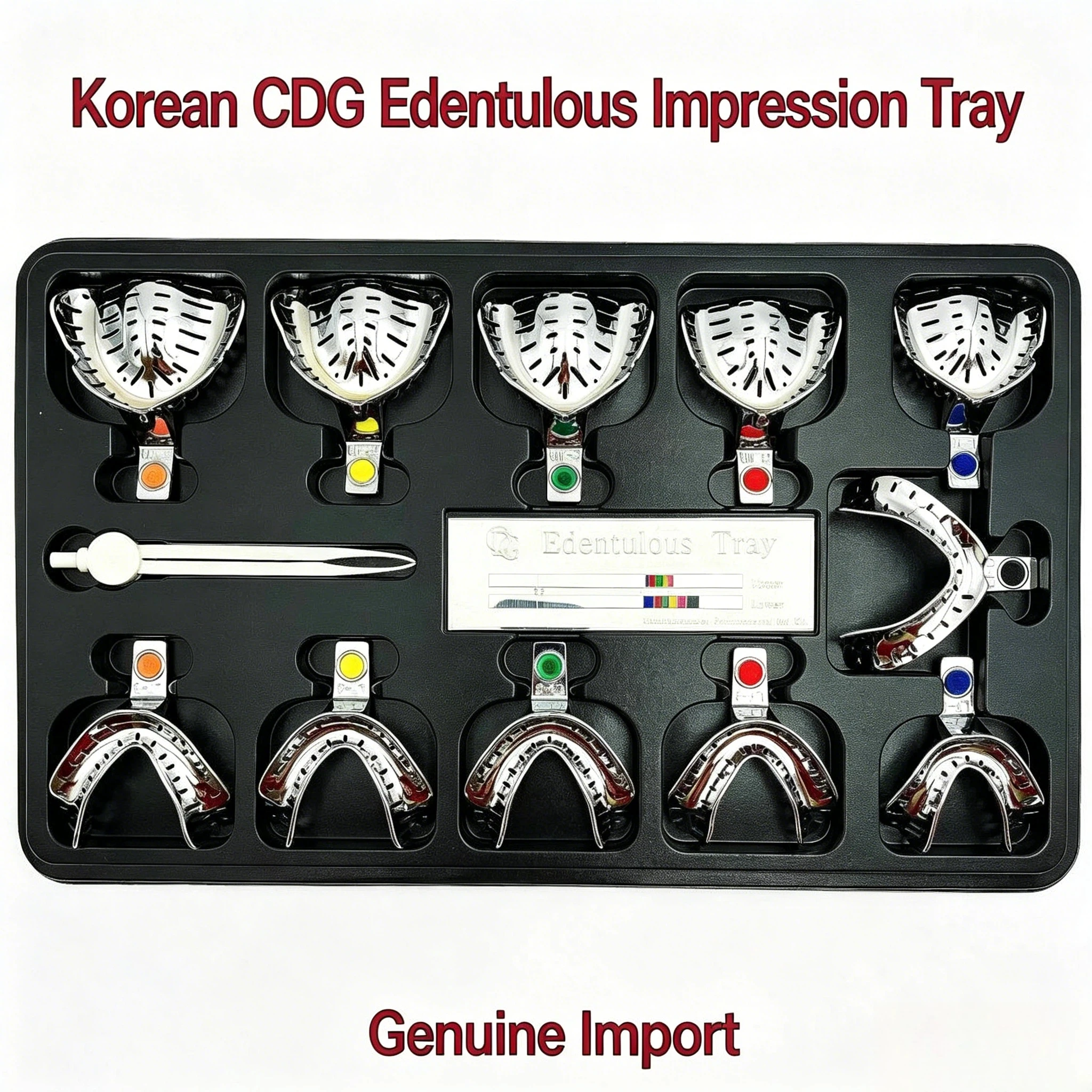Dental Edentulous Impression Tray Set Korea CDG Full Mouth Metal Impression Trays Autoclavable
Dental Edentulous Impression Tray Set Korea CDG Full Mouth Metal Impression Trays Autoclavable