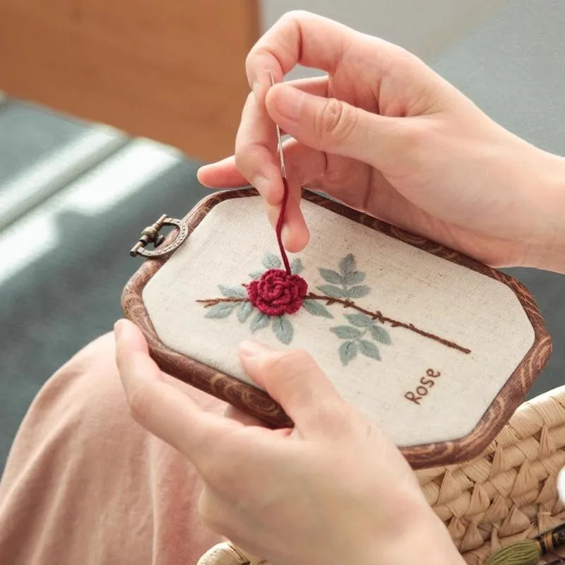 French Embroidery. Handmade Diy Photo Frame Ornaments Material Package. Wooden Frame Flower Embroidery For Beginners
French Embroidery. Handmade Diy Photo Frame Ornaments Material Package. Wooden Frame Flower Embroidery For Beginners