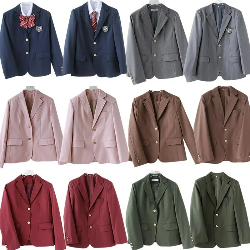 Women Men Casual Blazer Long Sleeve School Uniform Coat Work Office JK 2 Buttons Blazer Jacket Suit with Pockets
Women Men Casual Blazer Long Sleeve School Uniform Coat Work Office JK 2 Buttons Blazer Jacket Suit with Pockets