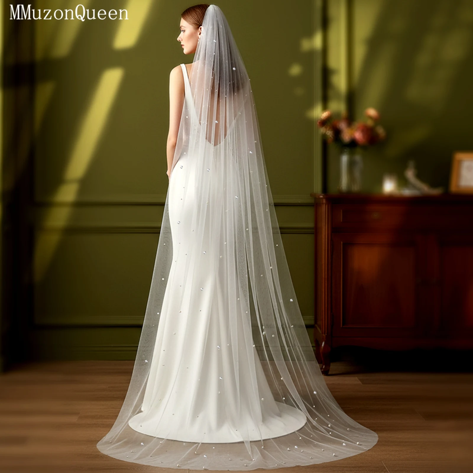 Свадебная фата TOPQUEEN Velo Novia Disfraz Pearl с жемчугом и стразами, молочно-белая, с гребнем, свадебные аксессуары, можно заказать на заказ V109
Свадебная фата TOPQUEEN Velo Novia Disfraz Pearl с жемчугом и стразами, молочно-белая, с гребнем, свадебные аксессуары, можно заказать на заказ V109