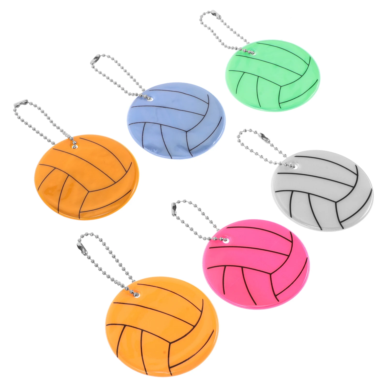6 Pcs Volleyball Reflective Pendant Night Safety Keychain Colorful Pvc Student Backpack Charm Cycling Accessories
6 Pcs Volleyball Reflective Pendant Night Safety Keychain Colorful Pvc Student Backpack Charm Cycling Accessories
