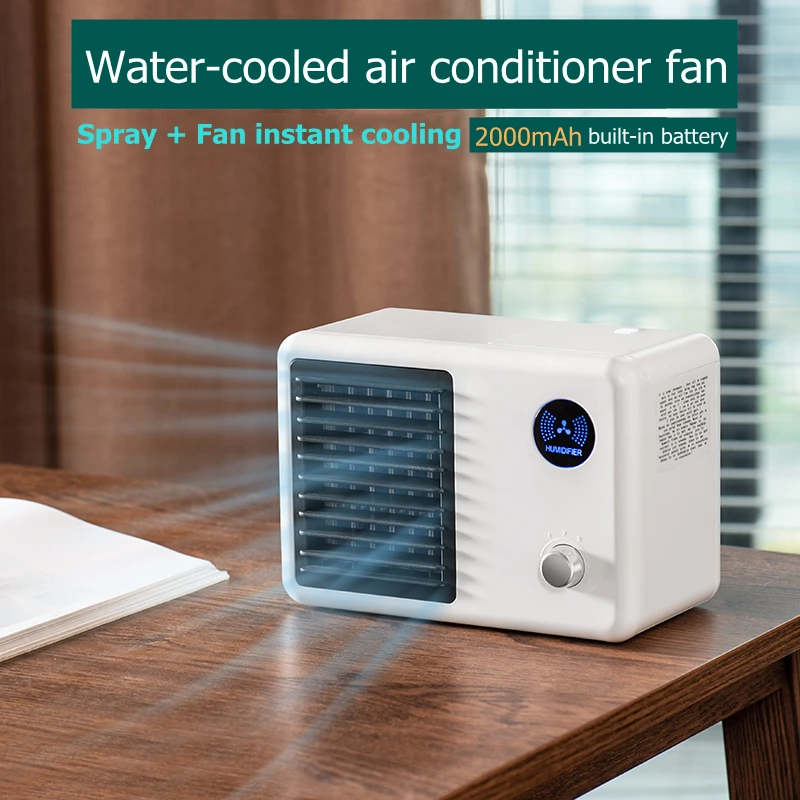 Home Office Desktop USB Rechargeable Electric Water Spray Mist Cooling Fan 3Gear Adjustable Mini Air Conditioning Humidifier Fan
Home Office Desktop USB Rechargeable Electric Water Spray Mist Cooling Fan 3Gear Adjustable Mini Air Conditioning Humidifier Fan