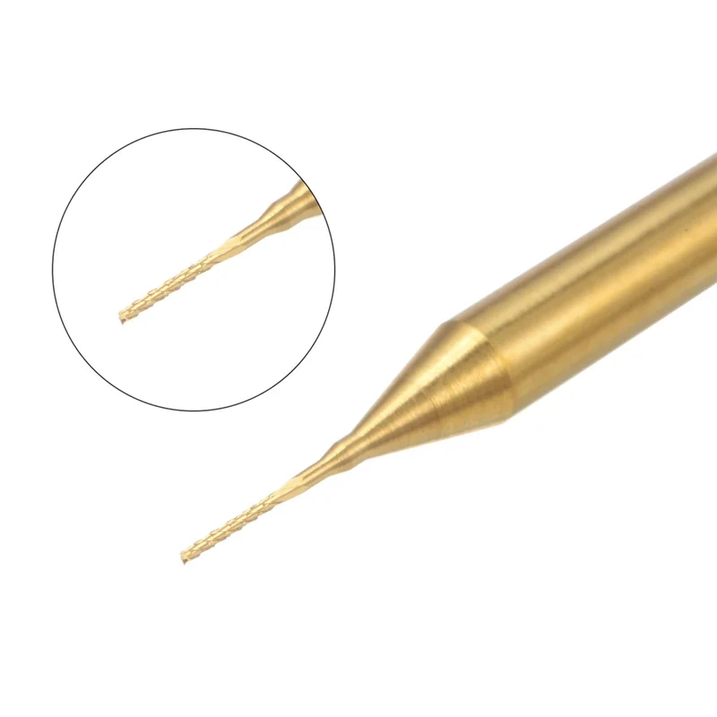 B03C-10PCS Titanium Coat Carbide End Mill Engraving Milling Cutter CNC Router Bits For PCB Machine, 1/8 Inch Shank
B03C-10PCS Titanium Coat Carbide End Mill Engraving Milling Cutter CNC Router Bits For PCB Machine, 1/8 Inch Shank