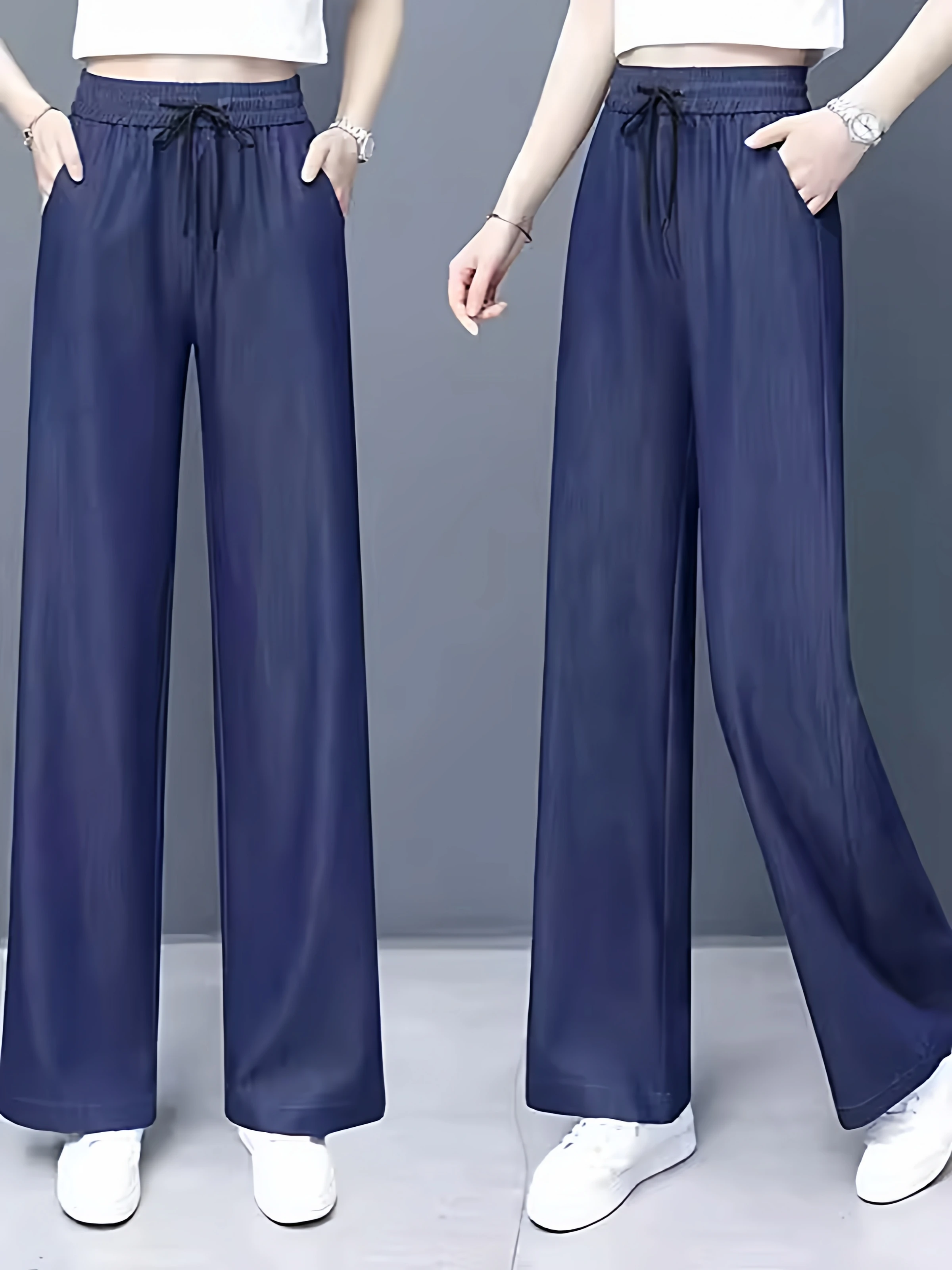 High Waist Silk Denim Pants Women's Summer Thin Loose Ice Silk Straight Leg Wide Leg Casual Pants Breathable Comfortable
High Waist Silk Denim Pants Women's Summer Thin Loose Ice Silk Straight Leg Wide Leg Casual Pants Breathable Comfortable