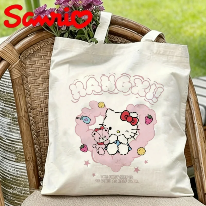 1PC Sanrio Hello Kitty with Teddy Bear & Strawberry Print Eco-friendly Canvas Shoulder Bag
1PC Sanrio Hello Kitty with Teddy Bear & Strawberry Print Eco-friendly Canvas Shoulder Bag