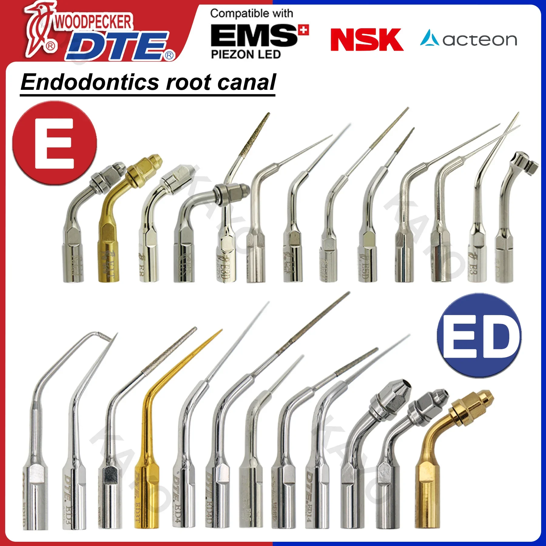 Woodpecker DTE Dental Scaling Tips Endodontics E/ED Ultrasonic Cutter Head Fit EMS UDS NSK SATELEC Scaler Handpiece Dentist Tool
Woodpecker DTE Dental Scaling Tips Endodontics E/ED Ultrasonic Cutter Head Fit EMS UDS NSK SATELEC Scaler Handpiece Dentist Tool