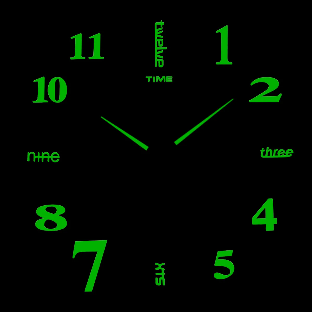 Luminous three-dimensional digital large wall clock creative wall sticker DIY clock living room decorative clock cross-border
Luminous three-dimensional digital large wall clock creative wall sticker DIY clock living room decorative clock cross-border