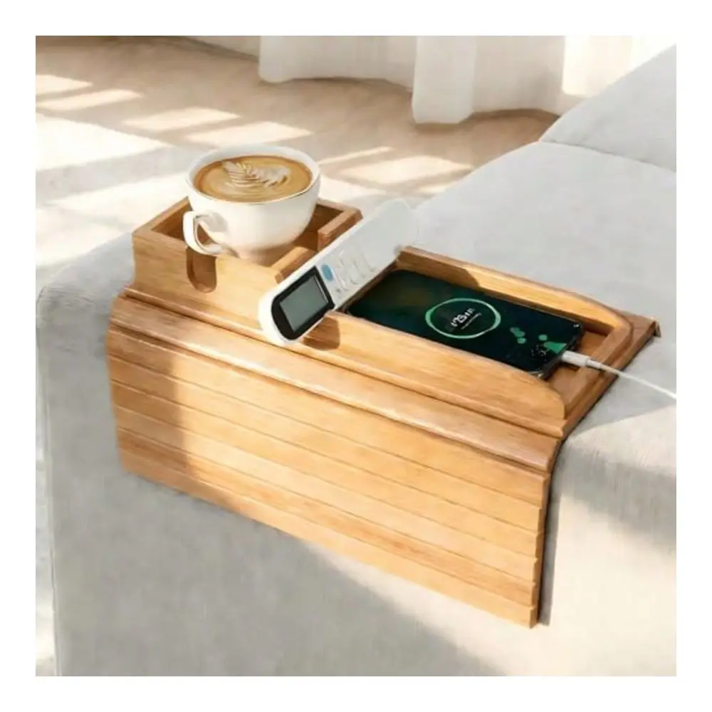 Bamboo Sofa Armrest Table Sofa Armrest Tray With Cup Holder, NonSlip Bamboo Sofa Tray And Drink Holder
Bamboo Sofa Armrest Table Sofa Armrest Tray With Cup Holder, NonSlip Bamboo Sofa Tray And Drink Holder