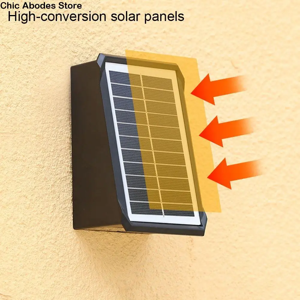 Automatic Lighting Solar Wall Lamp Up and Down Energy Saving Atmosphere Decoration Spotlights IP65 Waterproof Wall-mounted
Automatic Lighting Solar Wall Lamp Up and Down Energy Saving Atmosphere Decoration Spotlights IP65 Waterproof Wall-mounted