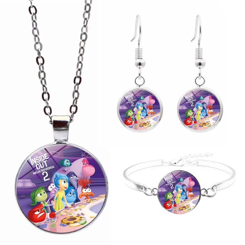 3pcs Disney Inside Out Necklaces Bracelets Earrings Set Anime Jewelry Riley Disgust Joy Anger Accessor Pendants Kids Girls Gifts
3pcs Disney Inside Out Necklaces Bracelets Earrings Set Anime Jewelry Riley Disgust Joy Anger Accessor Pendants Kids Girls Gifts