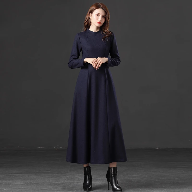 Solid Color Party Dress Underlayer, High-End Elegant Wool Blend Midi Dress, 2026 Spring Autumn New Arrival, Versatile Styling
Solid Color Party Dress Underlayer, High-End Elegant Wool Blend Midi Dress, 2026 Spring Autumn New Arrival, Versatile Styling