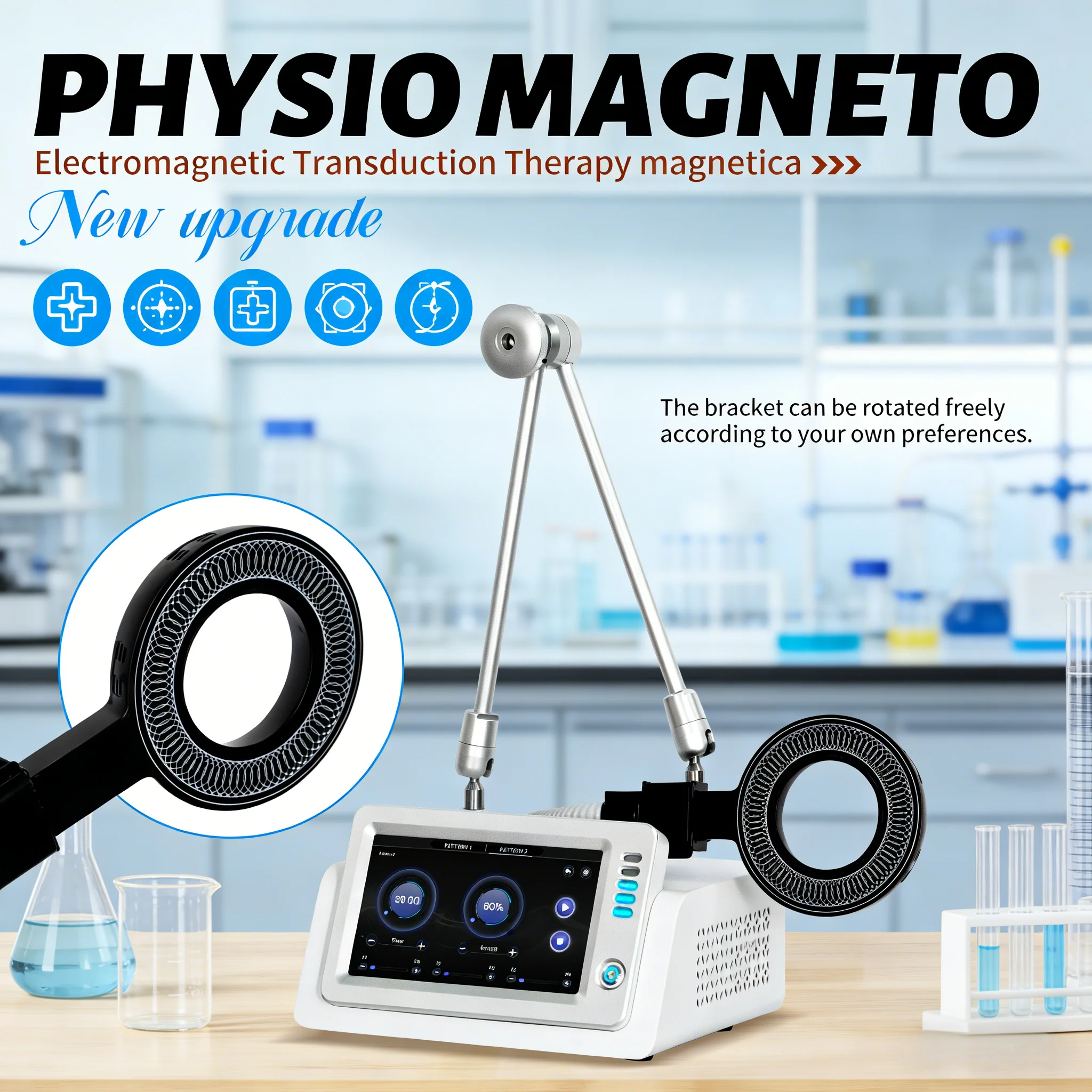 Portable EMTT Physio Magneto Therapy Machine PEMF Pain Relief Magnetotherapy for Sports Injury Physiotherapy Treatment
Portable EMTT Physio Magneto Therapy Machine PEMF Pain Relief Magnetotherapy for Sports Injury Physiotherapy Treatment