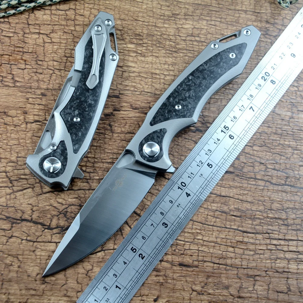 Складной нож Twosun с клинком M390, титановой рукоятью из углеродного волокна, для повседневного использования, охоты и активного отдыха, модель TS211
Складной нож Twosun с клинком M390, титановой рукоятью из углеродного волокна, для повседневного использования, охоты и активного отдыха, модель TS211