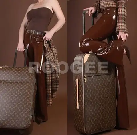 çekici lateks pantolon Kadın Flare Pantolon