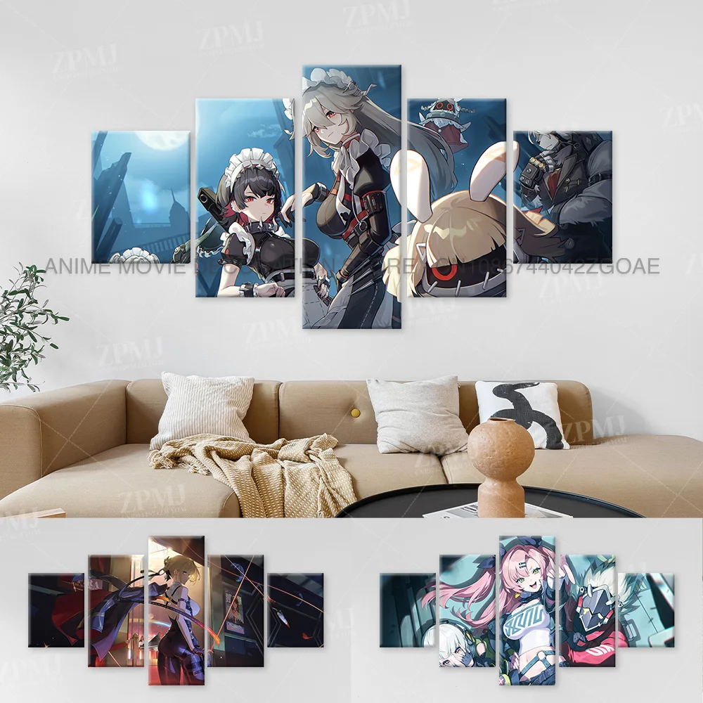 5 шт., игра Zenless Zone Zero Ellen Joe, персонаж, настенная живопись на холсте, картина с принтом, домашний декор, постер, безрамная фреска для комнаты 
5 шт., игра Zenless Zone Zero Ellen Joe, персонаж, настенная живопись на холсте, картина с принтом, домашний декор, постер, безрамная фреска для комнаты