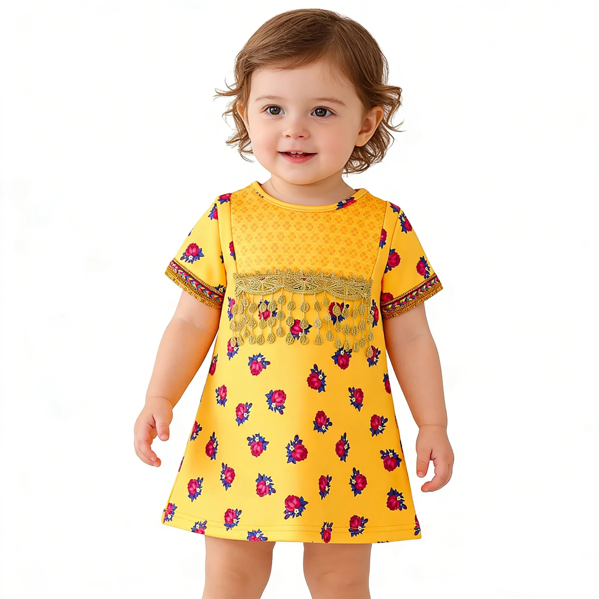 Infant Girl Mexican Traditional Fiesta Dress Embroidered Trim Floral Print Dresses Cinco De Mayo Birthday Party Carnival Costume
Infant Girl Mexican Traditional Fiesta Dress Embroidered Trim Floral Print Dresses Cinco De Mayo Birthday Party Carnival Costume