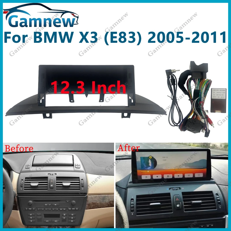 12.3 Inch Car Frame Fascia Adapter Canbus Box Decoder Android Radio Audio Dash Fitting Panel Kit For BMW X3 E83 2005-2011
12.3 Inch Car Frame Fascia Adapter Canbus Box Decoder Android Radio Audio Dash Fitting Panel Kit For BMW X3 E83 2005-2011